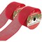 2 Pack Red Burlap Ribbon for Christmas Tree Craft Gift Wraps Decor, 2.5"X10 Yds